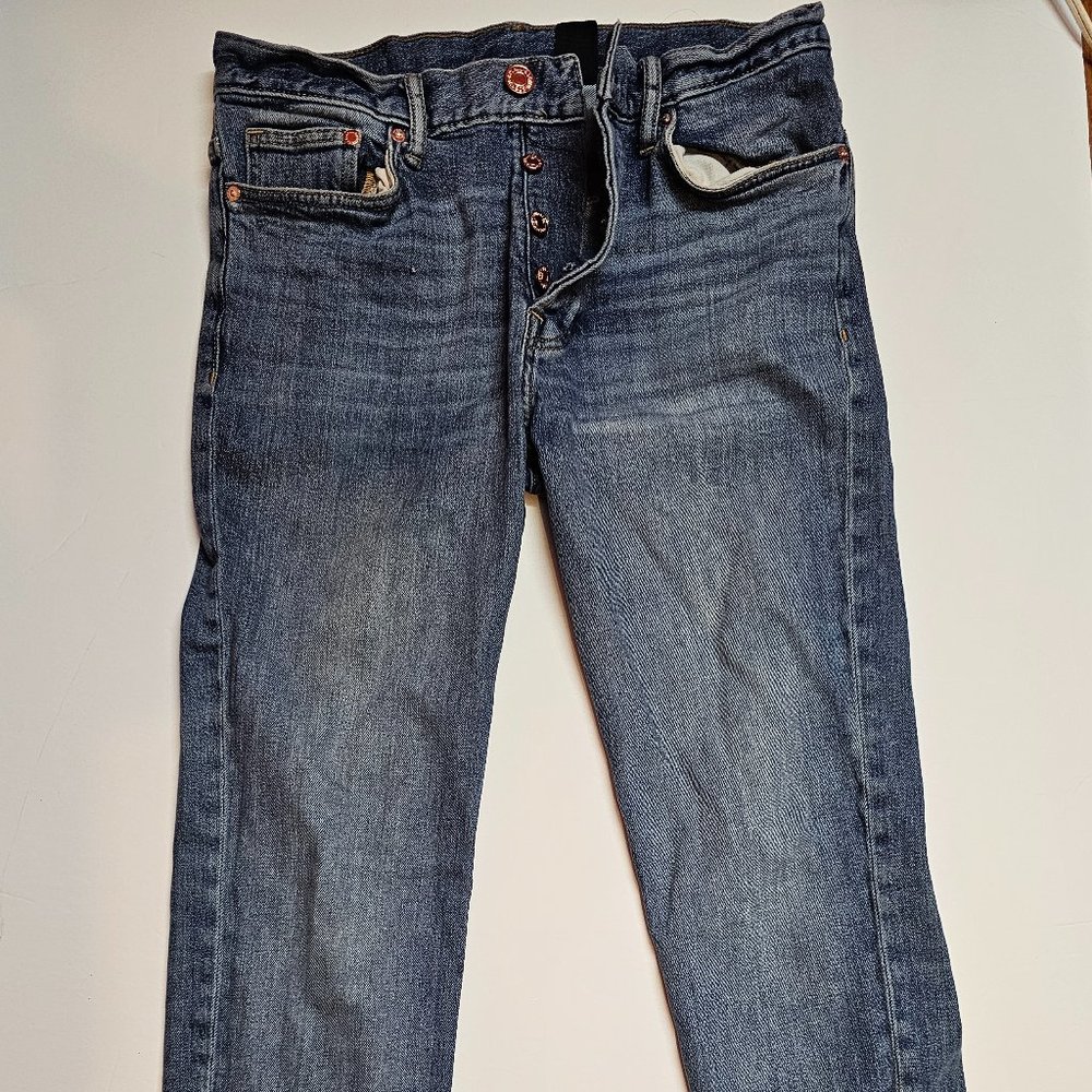 H&M & Denim Jeans straight leg dark wash Size 30 - Picture 1 of 6
